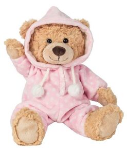 Teddy Hermann 91386 Teddy-Bär Schlafanzugbär rosa 30 cm
