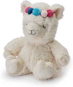 Warmies® Wärmekissen Kuscheltier Creme Lama 23 cm