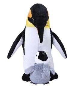 Wild Republic Mom and Baby Kaiserpinguin grau weiß 38 cm