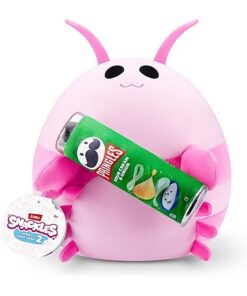 Zuru Snackles Kuscheltier Lily der pinke Shrimp mit Pringles Sour Cream & Onion 20 cm