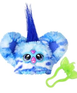 Furby Furblets Ooh-Koo Mini-Freund, über 45 Geräusche, Rockmusik & Sätze in Furbisch, elektronisches Osterspielzeug für Kinder ab 6, blau-weiß