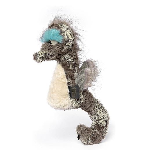 sigikid 39888 Plüschtier Critical CRIS, BeastsTown, grau weiß blau Seepferdchen 47cm